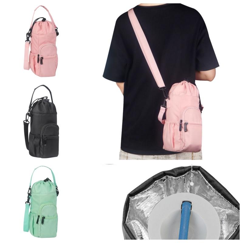 Water Bottle Carrier Bag Oxford Material Convenient And Portable Perfect For Walking And Hiking Green