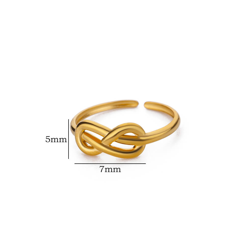 Stainless Steel Twist Rings For Women Men Gold Color Geometric Irregular Ring 2024 New Trendy Waterproof Zircon Anillos Mujer