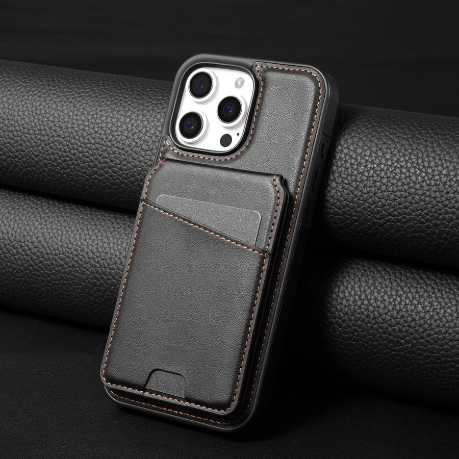 Odnímatelné magnetické bezdrátové nabíjecí pouzdro na telefon 2 v 1 | Ultratenký design se slotem pro kartu a nastavitelným stojanem | Rychlé nabíjení pro iPhone Samsung
