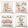Pillow Spring Lavender Pillow Case Outdoor Decorative Pillow Sofa Pillow Case