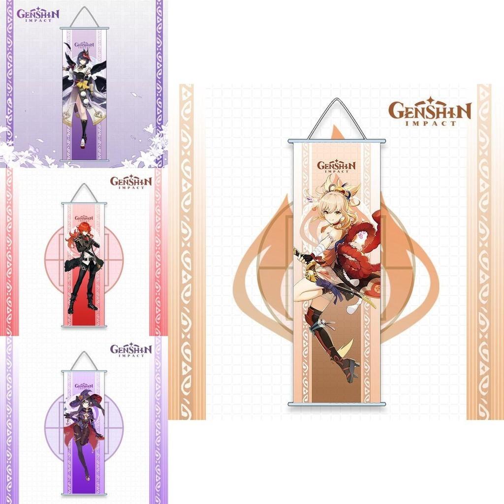 Genshin Impact Hanging Picture Poster Featuring Ganyu Hutao Klee And Venti For Unique Room Decor