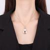 Fashionable Retro Color Treasure Necklace Gourd Pendant Inlaid With Zircon Emerald Collarbone Chain Women's Jewelry High-end