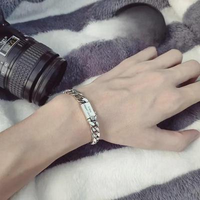 Dickes kubanisches Kettenarmband für Herren – geflochtenes Hip-Hop-Accessoire im Punk-Stil