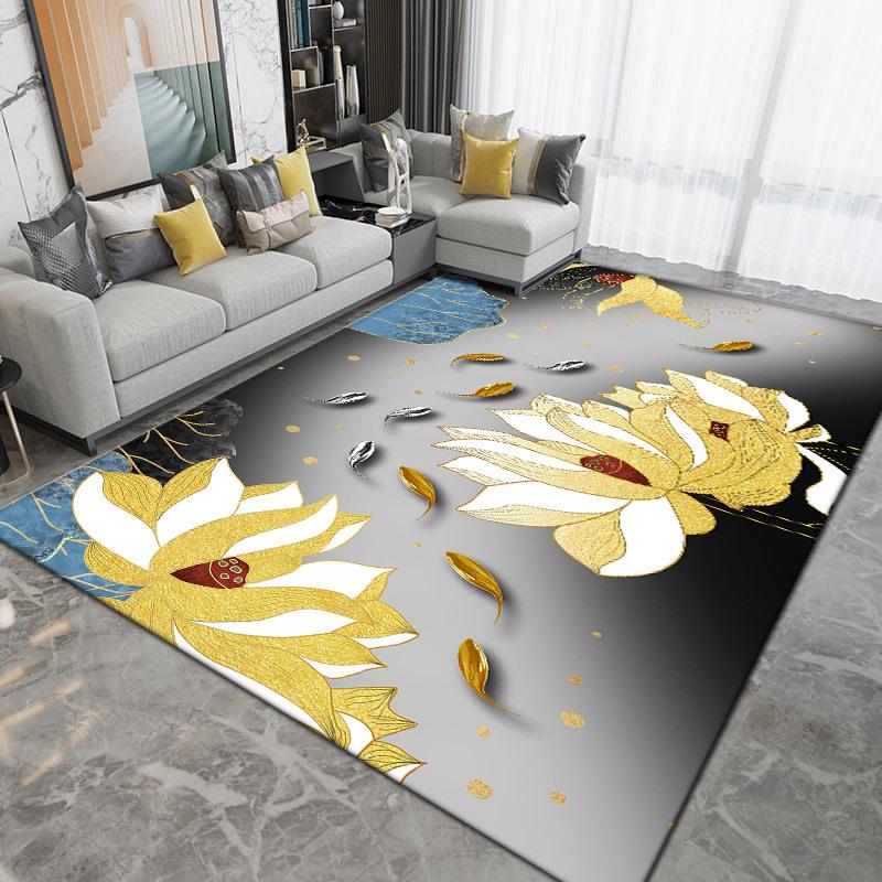 Druckteppich Wohnzimmer Große Fläche Rutschfester Teppich Schlafzimmer Zimmer Nachttischdecke Wohnkultur Zubehör