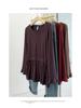 Plus Size Autumn Round Neck Ribbed Pullover Base Layer for Women - Slimming & Versatile