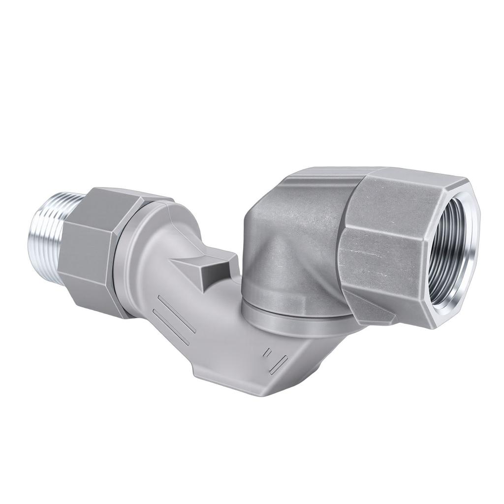 360 Degree Fuel Hose Connector 1in NPT Swivel Rotating Universal Joint Fuel System Fittings