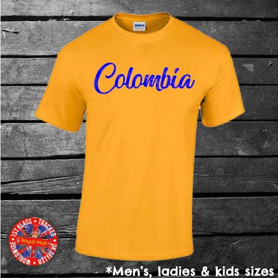 Colombia t-shirt, Sport, Holiday, Pride, Events, Gift, Mens, Ladies, Kids, Baby 4XL