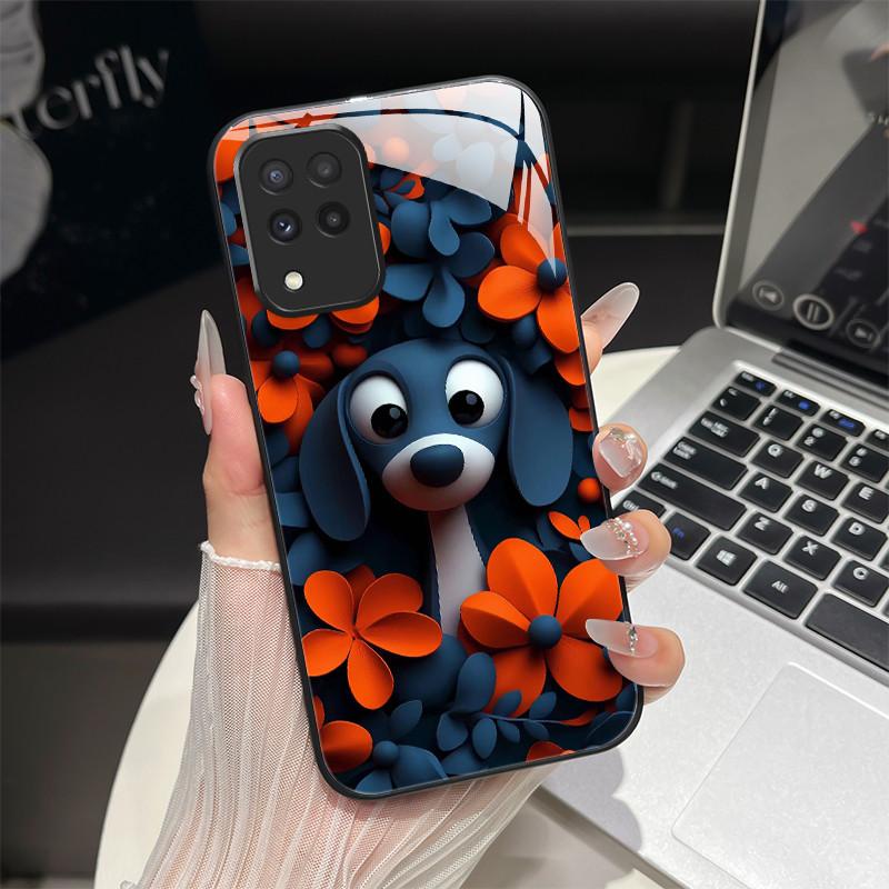 For Samsung M33 M53 Phone Case Trendy Fantasy Design Tempered Glass Hard Bumper For Galaxy M 33 M 53 Full Protection Back Covers