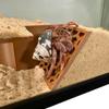 Hermit Crab Habitat Tunnel Cave Hidden Corner Environment Decoration Made Of Eco Friendly Resin For Reptile Tank Hide Setup
