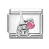 Fashion Cherry Flower Heart Star Dreamy Shiny Zircon Y2K Italian Charm Links Fit 9mm Bracelet Stainless Steel DIY Making Jewelry