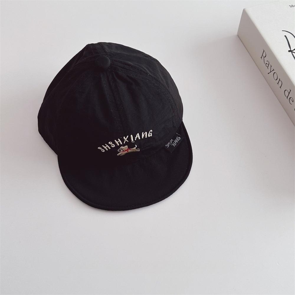 Korean Style Puppy Baseball Cap Letter Embroidery Children's Hat Summer Kid Sunhat  Girls