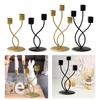 Metal Candle Holder Elegant Vintage Candlestick Holder Table Centerpiece for Mantel Living Room Anniversary Festival Banquet