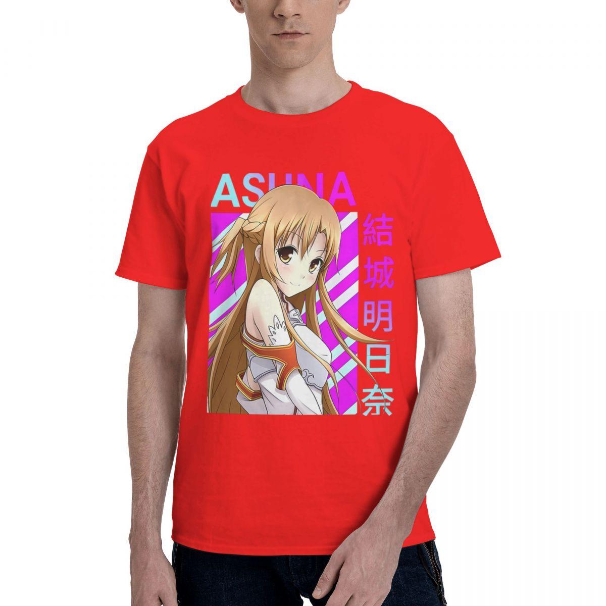 

Асуна Sword Art Online Аниме-вдохновленная 100% Хлопок Повседневная Дышащая Удобная Винтажная Забавная Мужская Футболка Мужская Рубашка S