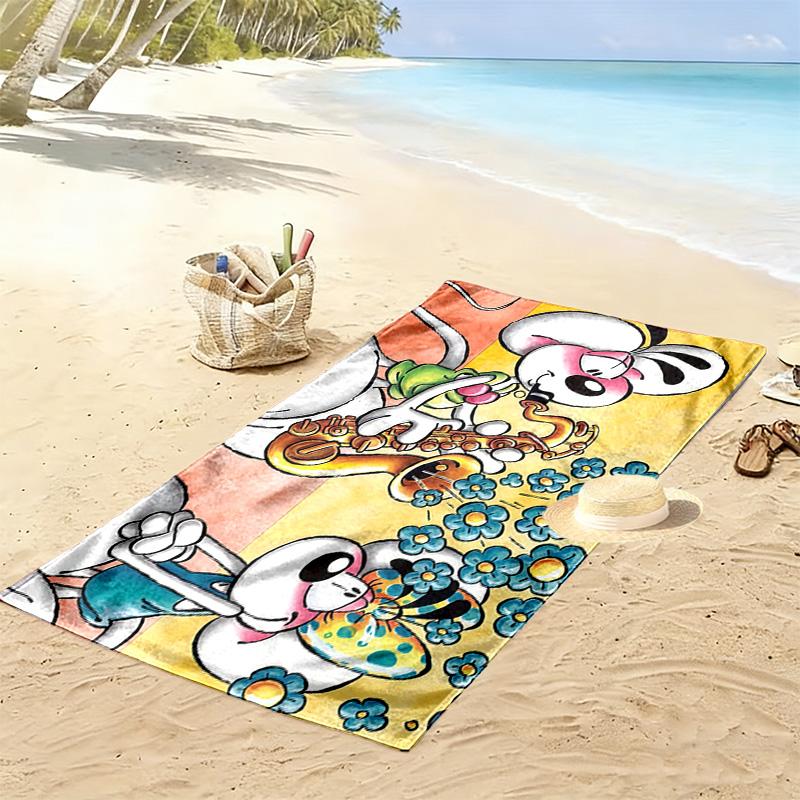 Diddl Print Strandtuch, Großes Weiches Schnelltrocknendes Handtuch für Strand Camping Schwimmen