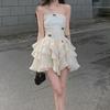 "2025 Summer Women's French Pure Cake Dress: High-End Tube Top Tutu Skirt"