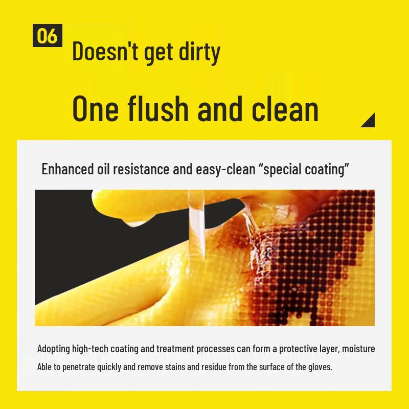 JIAQILI Durable Extra Thick Household Dishwashing Gloves