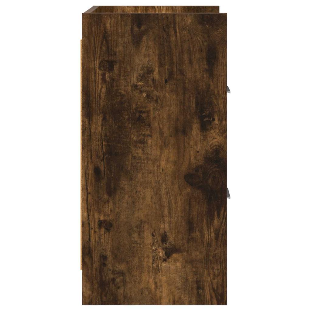 Nightstand Smoked Oak 40 x 30 x 60 cm Engineered Wood