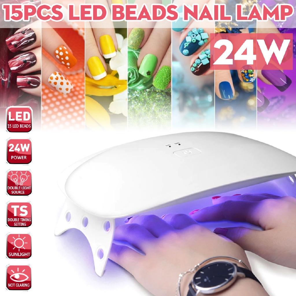 

24 Вт Складная 15 светодиодная лампа для ногтей Салонная сушилка для ногтей УФ/светодиодная лампа Модный маникюр Лампа для полимеризации