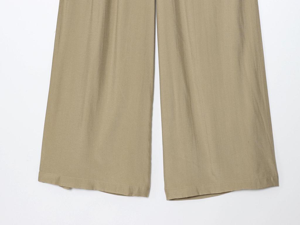 European Women's 2025 Fashion Wide-Leg Stretchy Waist Trousers