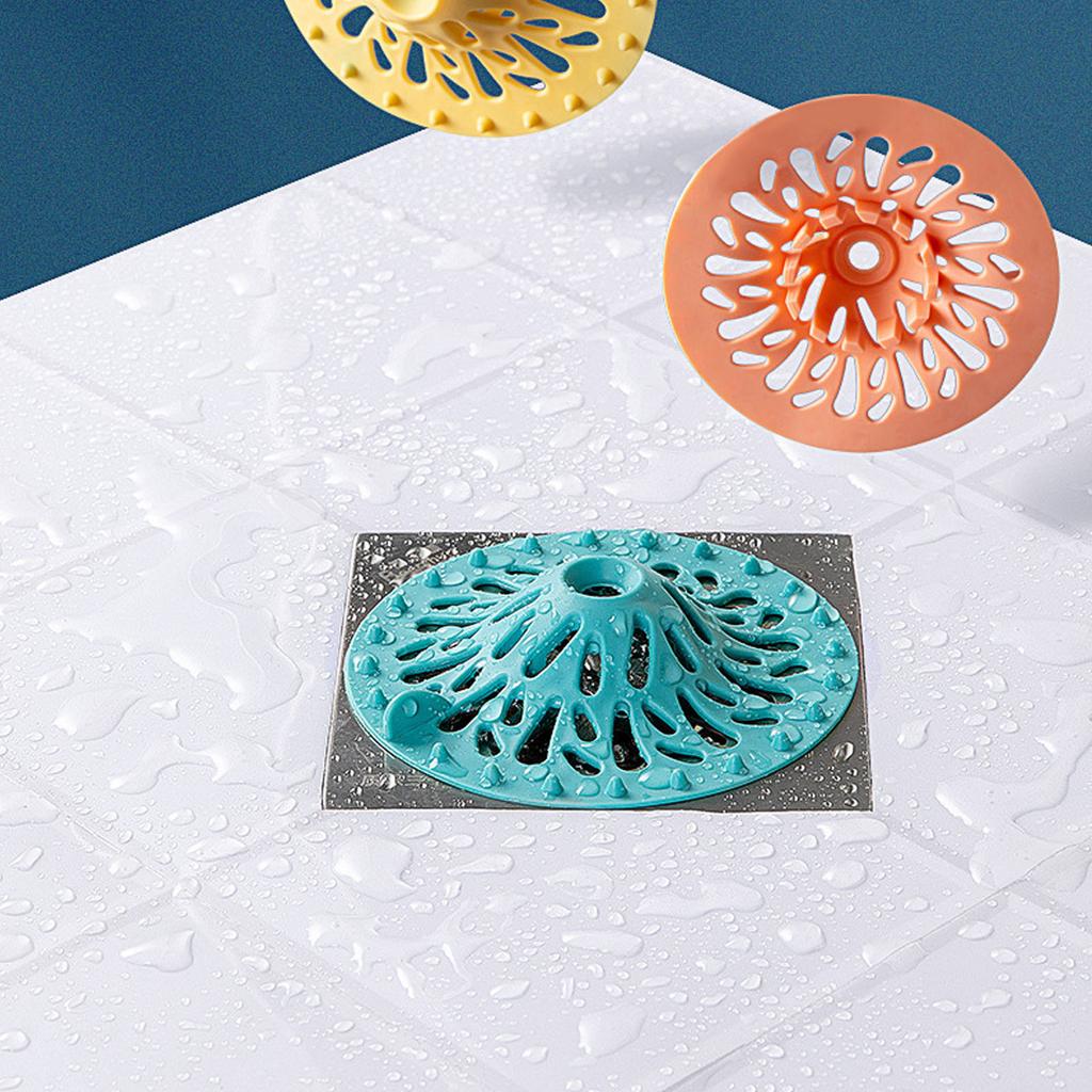 Shower Drain Covers Anti Clogging Efficient Volcano Shape Sink Hair Stopper Bathroom Filter Cover for Shower Room