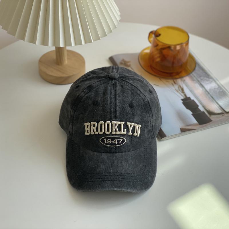 

Simple Washed Cotton Baseball Cap for Men Women Hip Hop Letter Embroidery Sunscreen Peaked Hat Outdoor Snapback Dad Trucker Caps Adjustable чорний