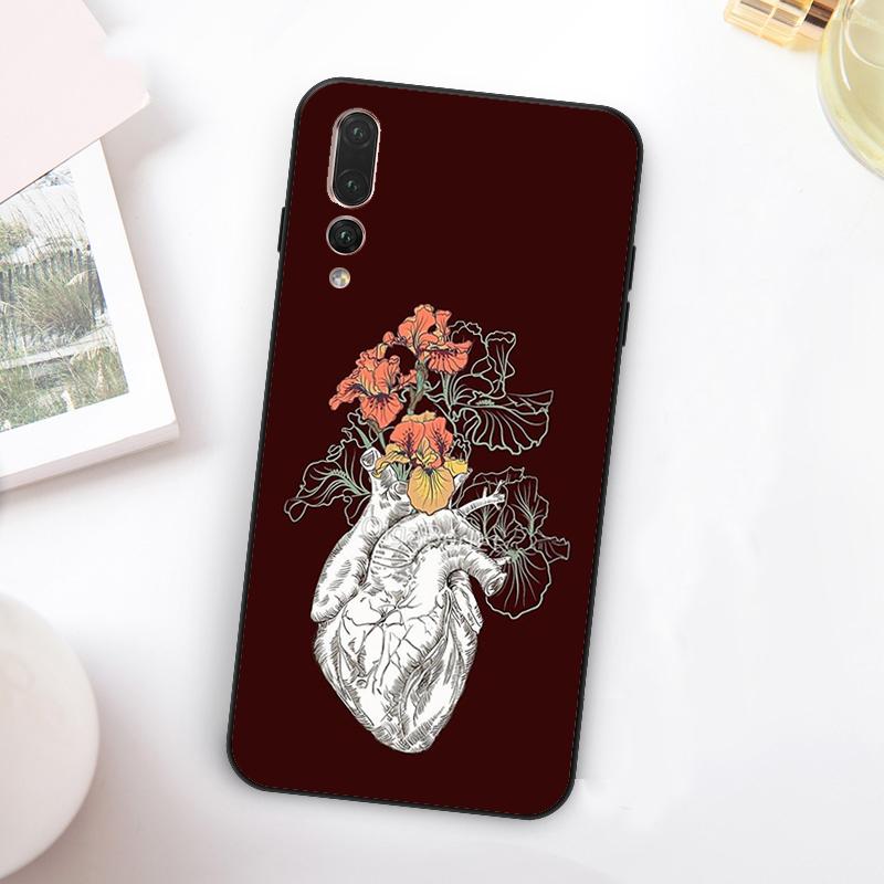 Human Anatomy Heart Art For Huawei Nova 11 10 9 SE Y70 Y60 Y90 Y61 Y91 Y73 Y72 12i 11i 8i P30 P40 Lite P60 Pro Case