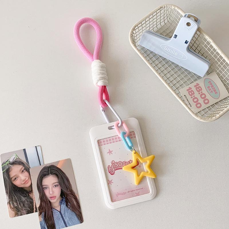 Schiebehülle 3 Zoll Kartenhülle Studenten Lanyard Buskarte Metrokarte Tasche Studenten Star Chasing Display Kleine Kartenhülle