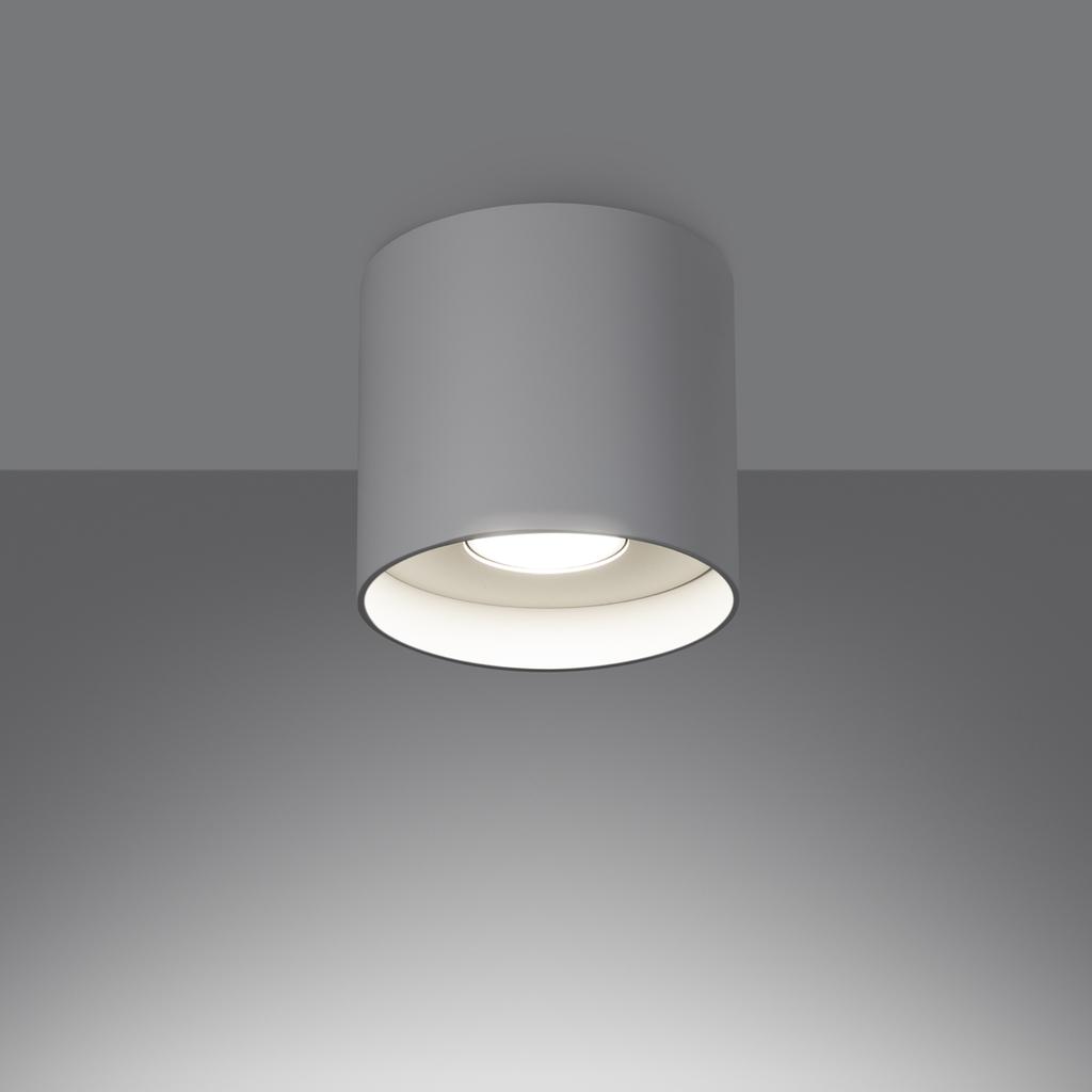 Plafon Mika 1 Gu10 Biały Alu Sollux Sl.1280