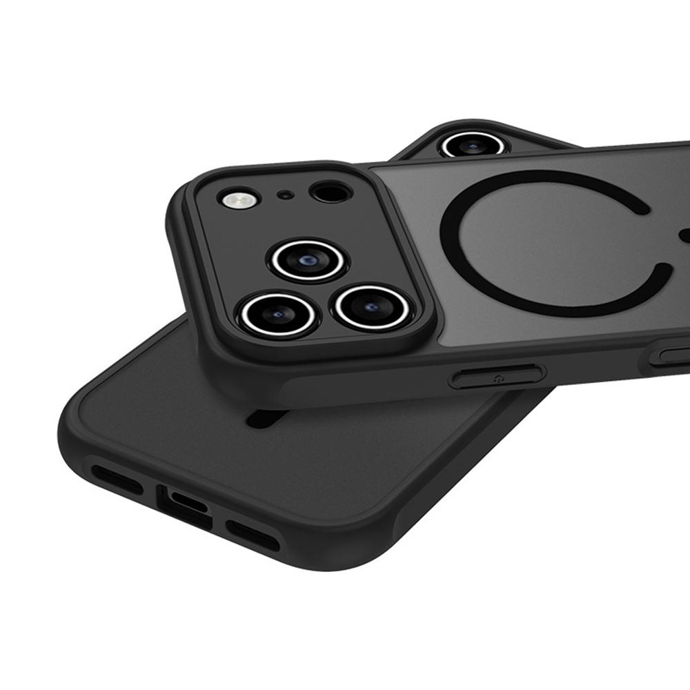 For iPhone 17 Pro Case Compatible with MagSafe Skin-Touch PC + TPU Matte Back Cover