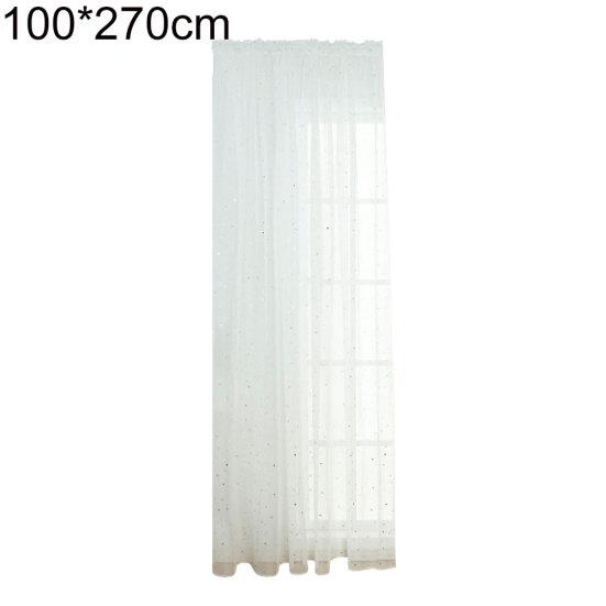 1Pc Shiny Star Transparent Tulle Voile Curtain Window Drape Living Room Decor