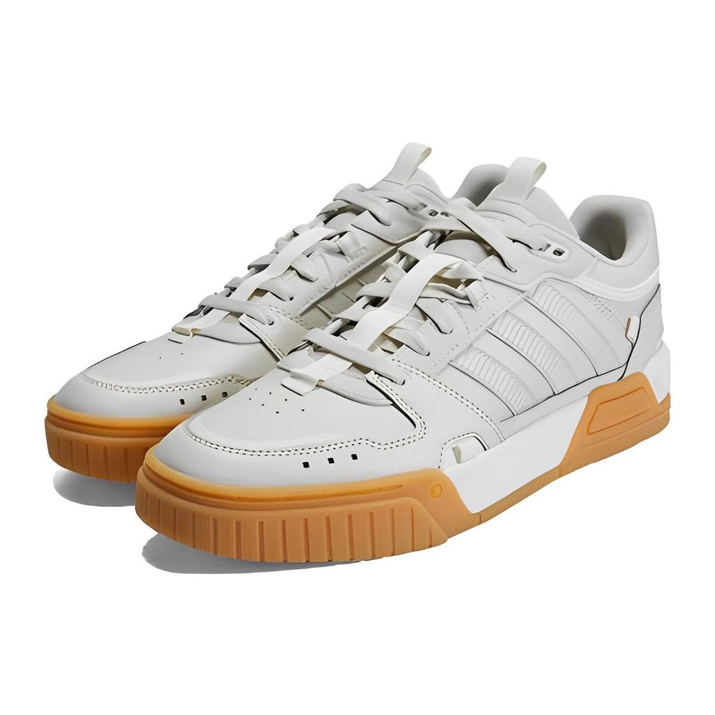 Adidas Neo D-Pad Trendy Casual Slip-Resistant Durable Low-Top Skate Shoes Unisex Sneakers Gray Brown ID4789