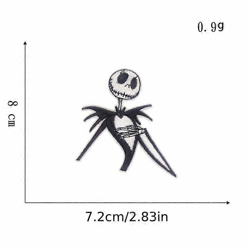 8pcs Halloween Iron On Patches - Embroidered Applique for Clothing, Jacket, Jeans, Dress, Backpack, Hat - DIY Crafts and Repair Patch