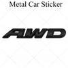 High-quality Modification 3D Metal Stickers AWD Four-wheel Drive Logos Two Sizes P Scratch Cover DIY Decoration Car Accessories