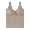 New V-neck thermal vest with chest pad, tube top, beautiful back sling, women wear seamless inner wear in autumn and winter