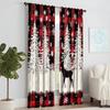 2Pcs Christmas Snowflake Window Curtains For Living Room Bedroom Holiday Atmosphere Decoration Rod Pocket Design Privacy