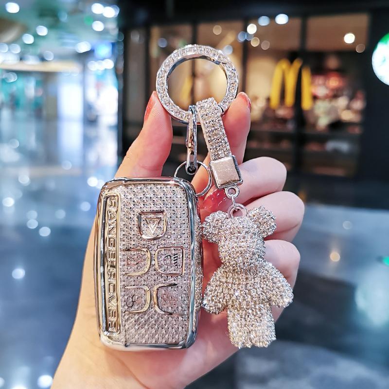 Car Key Case Cover Shell for Land Rover Range Rover Evoque L Defender Freelander2 Velar Discovery Sport5/4 Car Key Bag Car Keys
