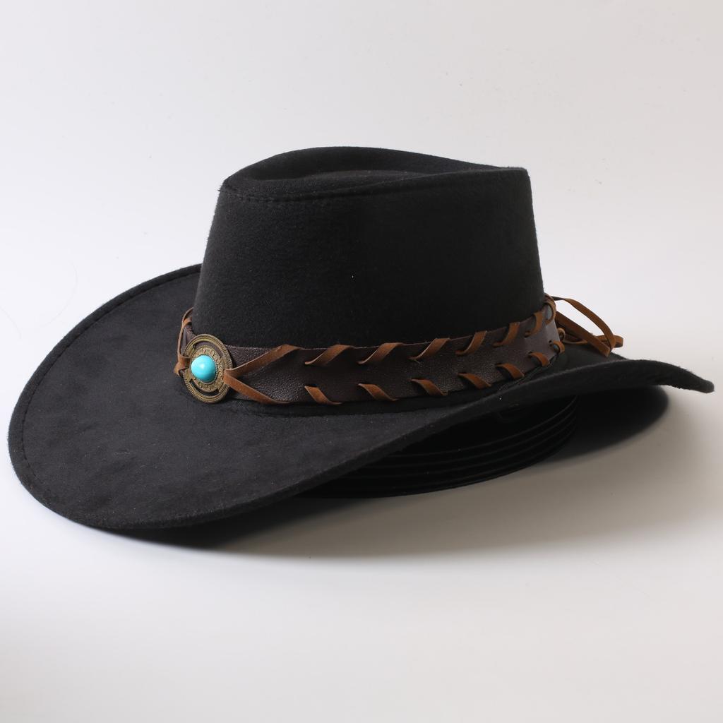 Popular European and American Classic Big-brimmed Western Cowboy Hat Men's and Women's Outdoor Fashion Anti-sun Cowboy Hat Jazz Hat