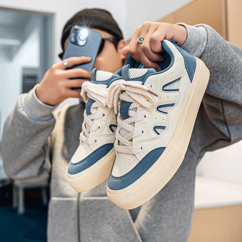 Men And Women's Fashion Casual Low Top Skateboarding Shoes Boys And Girls Comfortable Sneakers Students Classic Breathable Gym Non-slip