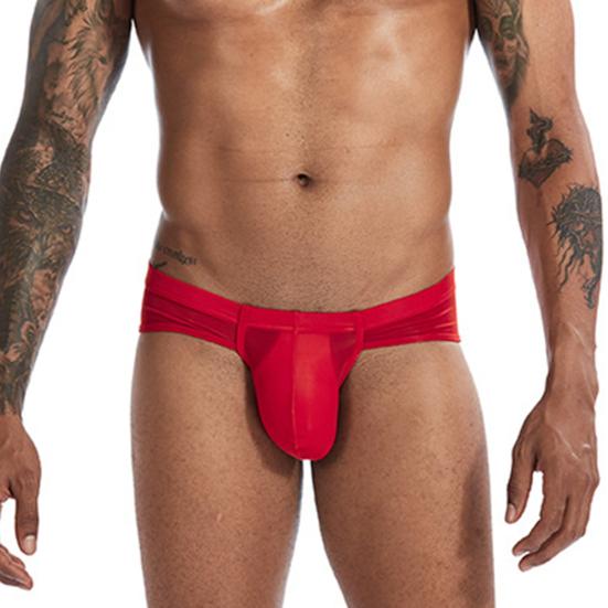 Men Briefs U Convex No Constraint Low Waist 3D Soft Breathable Anti-septic Solif