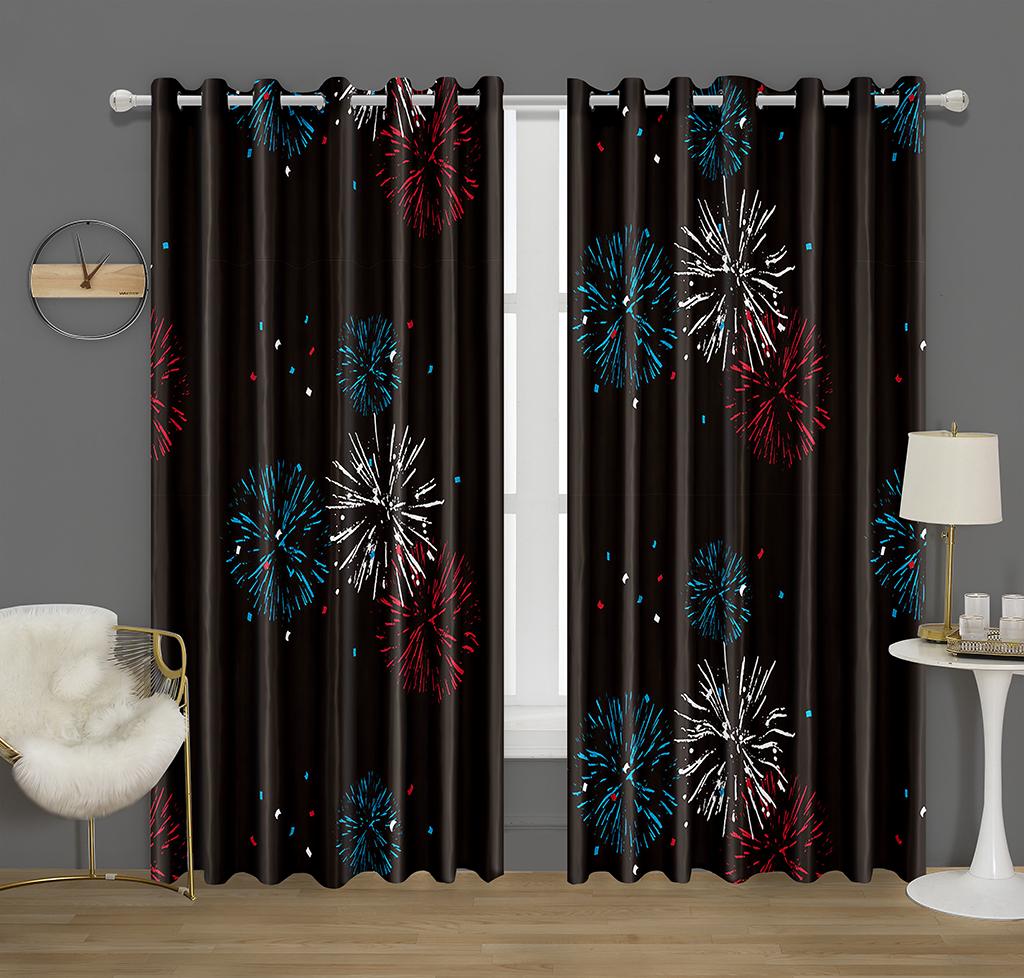 2 Stück Glänzend Farbverlauf Blau Galaxy Sternenhimmel Bedruckte Gardinenstange Tasche Fenster Behandlung Für Schlafzimmer Büro Küche Wohnzimmer Arbeitszimmer