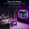 5V RGB Music LED Strip Kit, WiFi Smart Light, USB-Powered, Voice & Bluetooth Controlled.