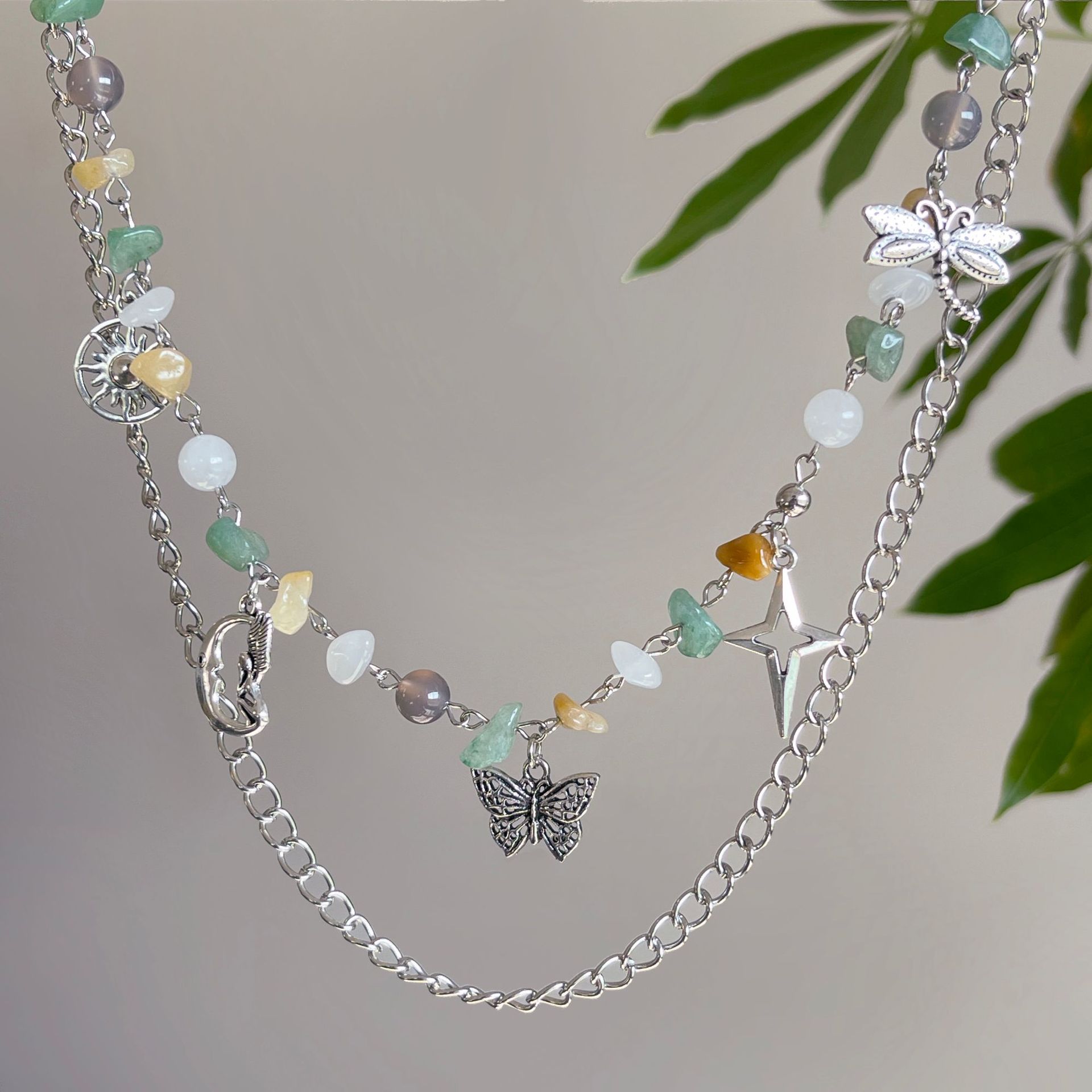 

Модное ожерелье с подвеской для женщин зелёный