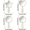 1 Set DIY Wooden Mirror Craft Unfinished with Paintbrushes Kids Decorate Mirrors Birthday Party Gift Princess Mirror Crafts