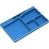 Magnetic Screw Tray Aluminium Alloy Magnetic Adsorption Widely Used Magnetic Parts Tray with Magnetic Pad for RC Repair Magnetic Tray(Blue)