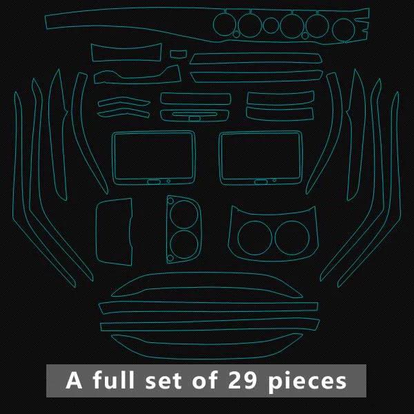 For Mercedes Benz S Class Maybach S400 2013-2017 Center Console Dashboard Gear Shift Door Panel TPU Protective Film Sticker