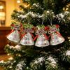 Festive Christmas Bell Ornament With Red Ribbon Bow, Small Jingle Bell Christmas Tree Hanging Decoration