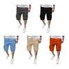 Calções Cargo Masculinos Cintura com Cordão Abaixo do Joelho Multi-Bolsos Calções de Verão para Rua Praia Férias Treino