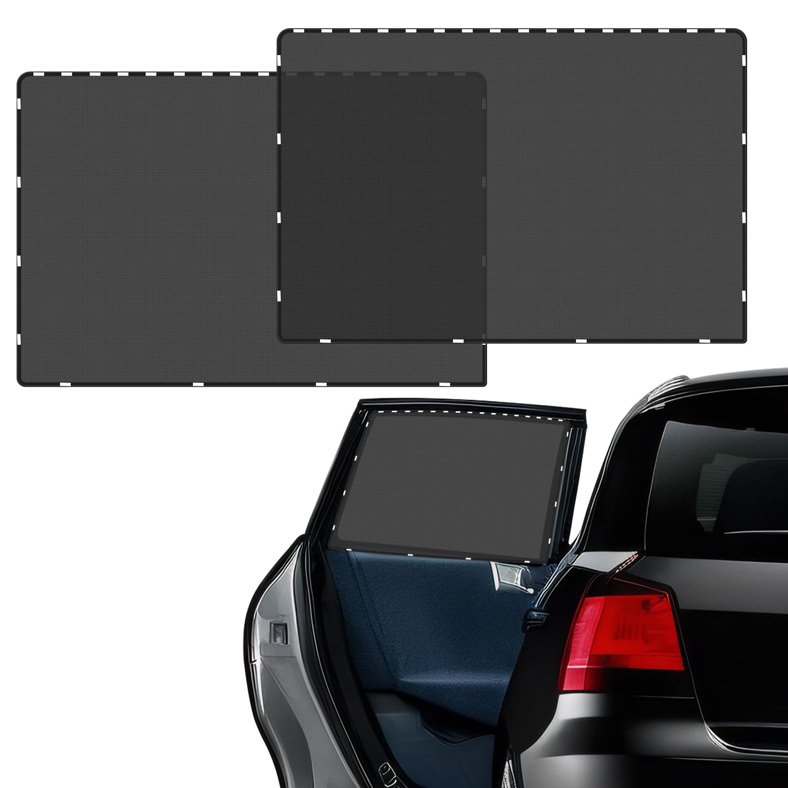 

Oziral Car Sun Shade Side Oziral Car Screen Door Curtain, Double Strong Magnets, UV For rear doors (80*60cm)