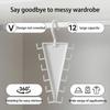 Clothes Hanger V-Shape Storage Hook Space Saving Wardrobe Hanger Scarf Hanging Rack Holder For Jeans Hats Scarves Bags Home