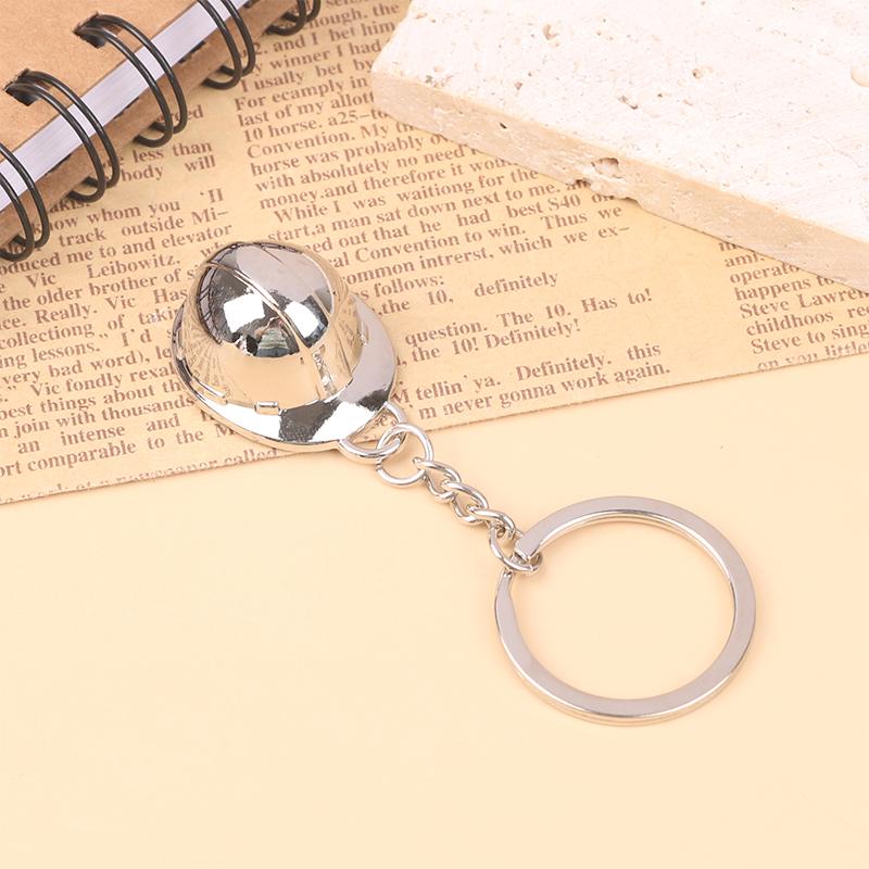 Mini Hard Hat Keychain 3D Helmet Practical Gift Pendant Safety Protection